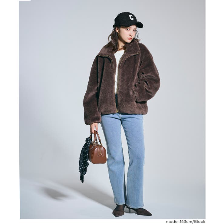 カジュアルに素材で季節感プラス。ボアロゴキャップ | coca | 詳細画像11 