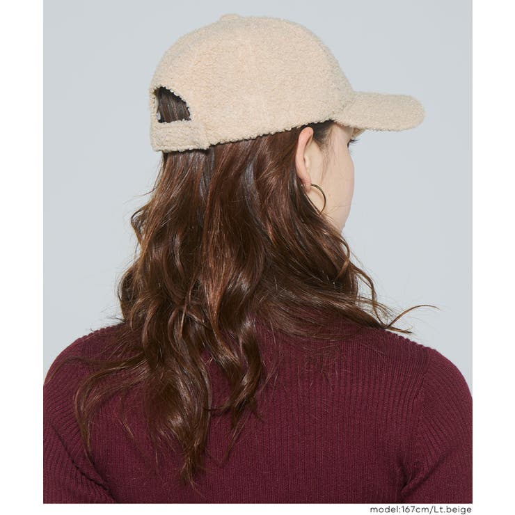 カジュアルに素材で季節感プラス。ボアロゴキャップ | coca | 詳細画像6 