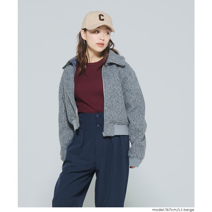 カジュアルに素材で季節感プラス。ボアロゴキャップ | coca | 詳細画像8 