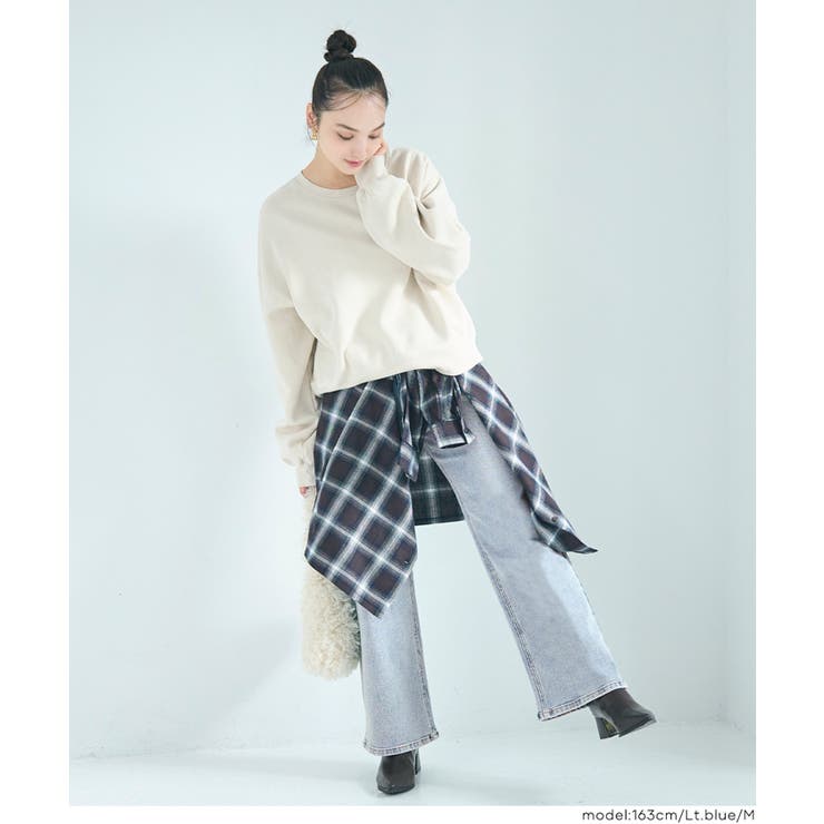 ラクも美脚も叶える。動きやすさを極めたムーヴデニムセミワイドパンツ | coca | 詳細画像14 