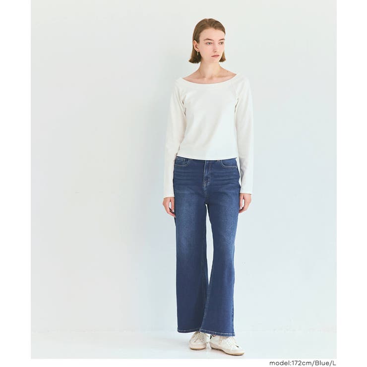 ラクも美脚も叶える。動きやすさを極めたムーヴデニムセミワイドパンツ | coca | 詳細画像15 