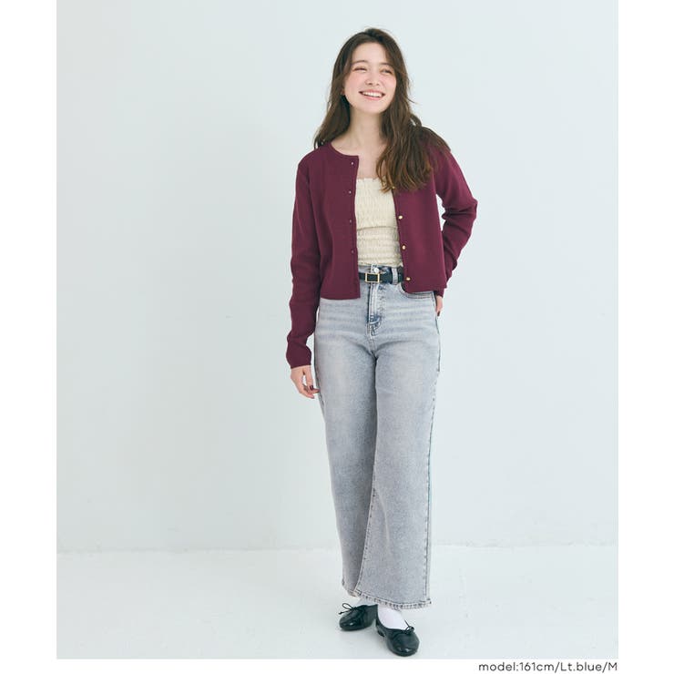 [Lt.Blue] | ラクも美脚も叶える。動きやすさを極めたムーヴデニムセミワイドパンツ | coca