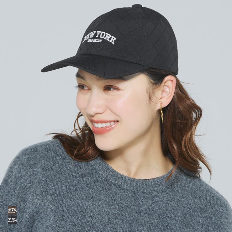 コーデのアクセントに◎キルティングロゴキャップ | coca | 詳細画像1 
