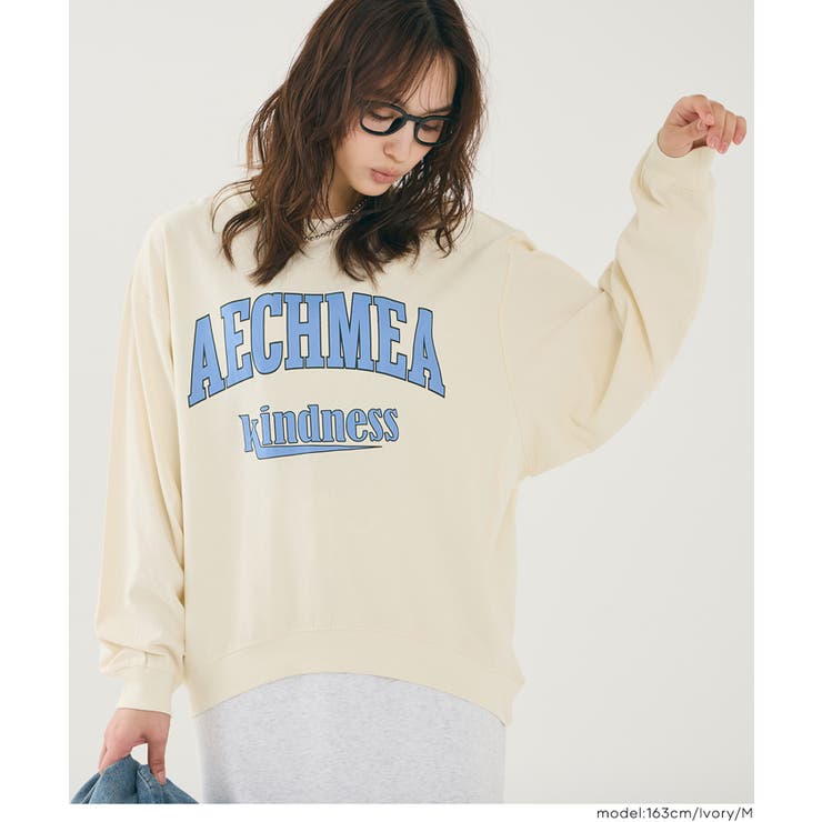 ［Ivory］ | T-スウェットロゴビッグシルエット | coca