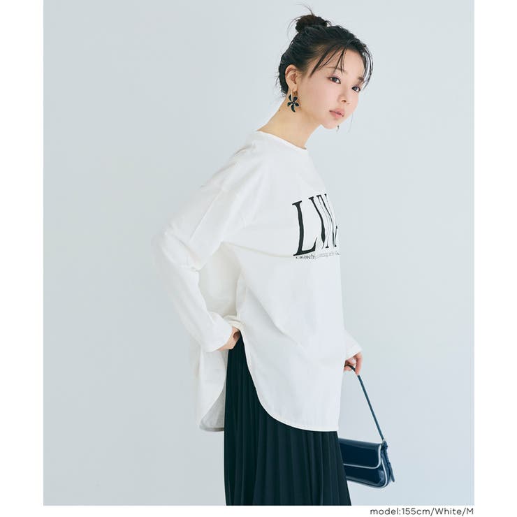 ボートネックロゴロングTシャツ | coca | 詳細画像11 