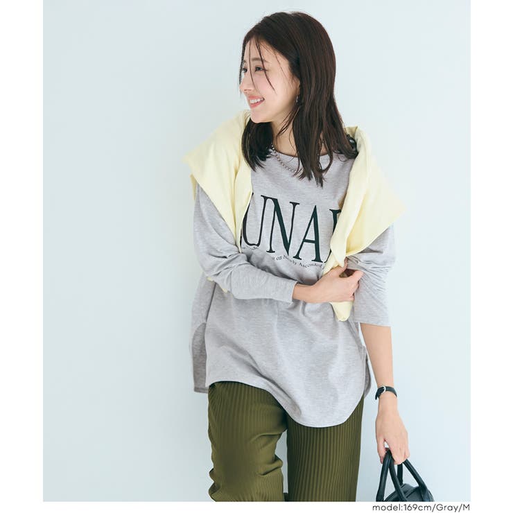 ボートネックロゴロングTシャツ | coca | 詳細画像15 