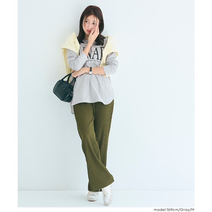 ボートネックロゴロングTシャツ | coca | 詳細画像16 