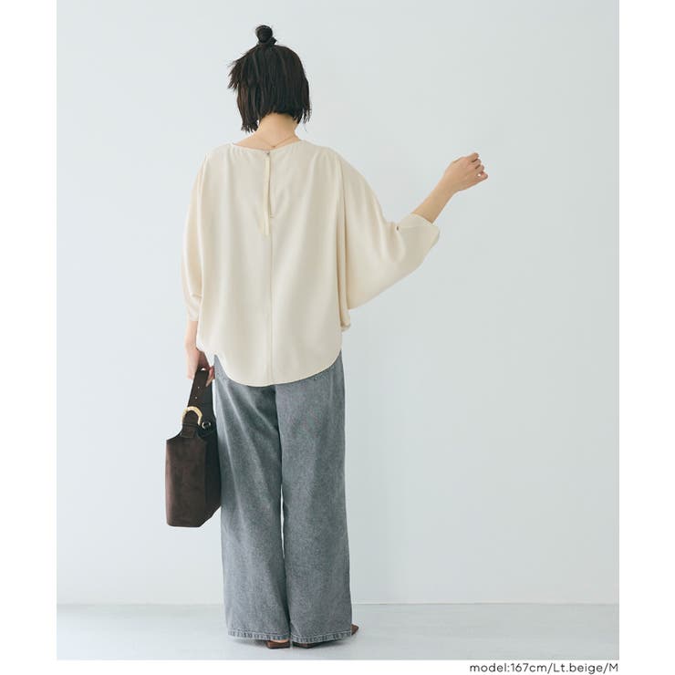 とろみツイルスクエアジップブラウス | coca | 詳細画像12 