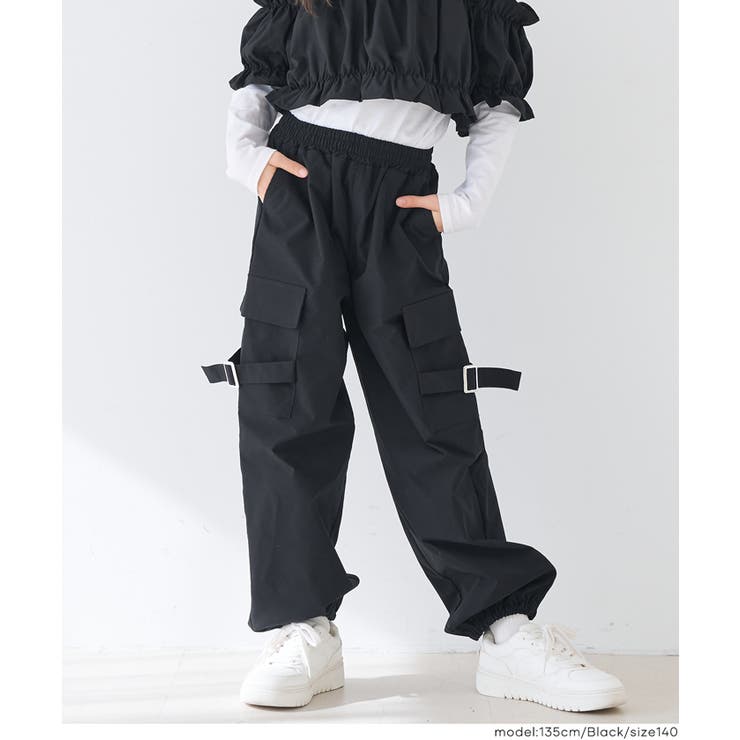 ［Black］ | ベルトカーゴパンツ | coca