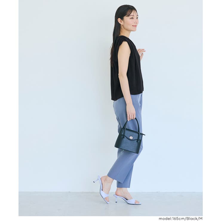 【接触冷感 イージーケア】大人上品なとろみツイルショルダータックブラウス〈セット… | coca | 詳細画像8 