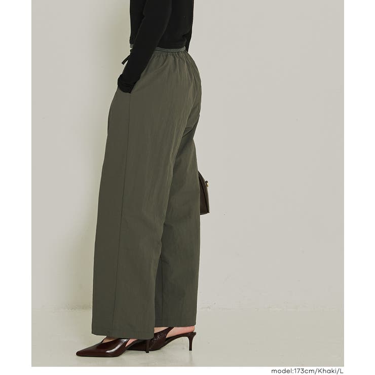 【DAILY WARM】ウォッシャブル ナイロン微起毛タックパンツ レディース | coca | 詳細画像12 