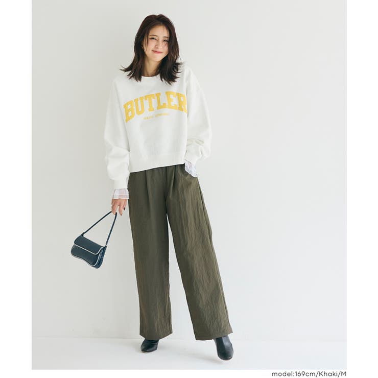 【DAILY WARM】ウォッシャブル ナイロン微起毛タックパンツ レディース | coca | 詳細画像8 