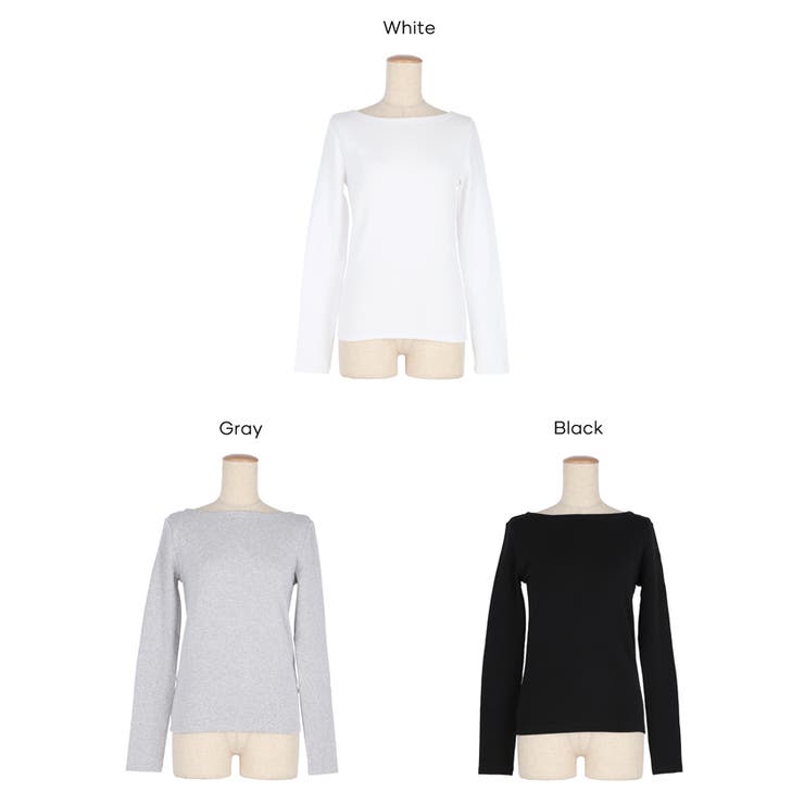 ボートネックロングTシャツ | coca | 詳細画像24 