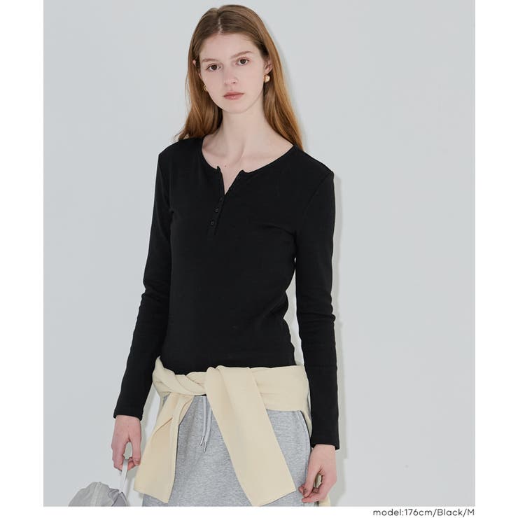 ヘンリーネックロングTシャツ | coca | 詳細画像15 