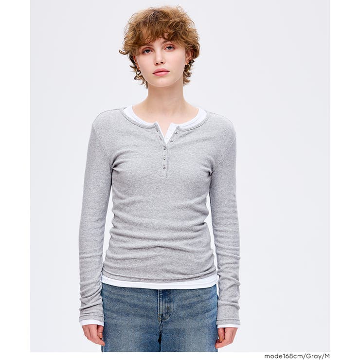 ヘンリーネックロングTシャツ | coca | 詳細画像10 