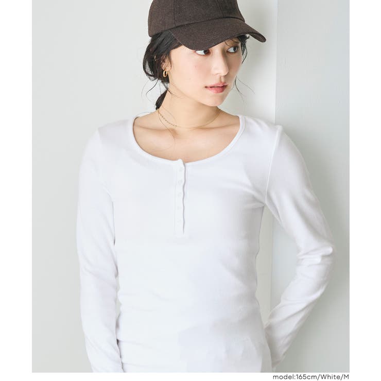 ヘンリーネックロングTシャツ[品番：PA000017843]｜coca（コカ