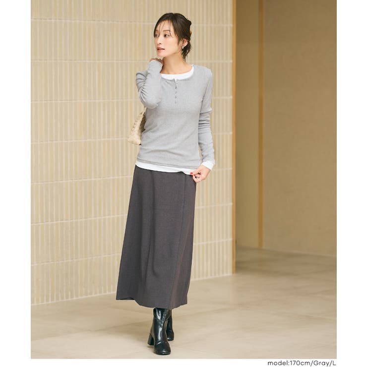 ヘンリーネックロングTシャツ | coca | 詳細画像10 