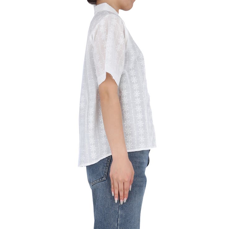 レース半袖シャツ | coca | 詳細画像4 