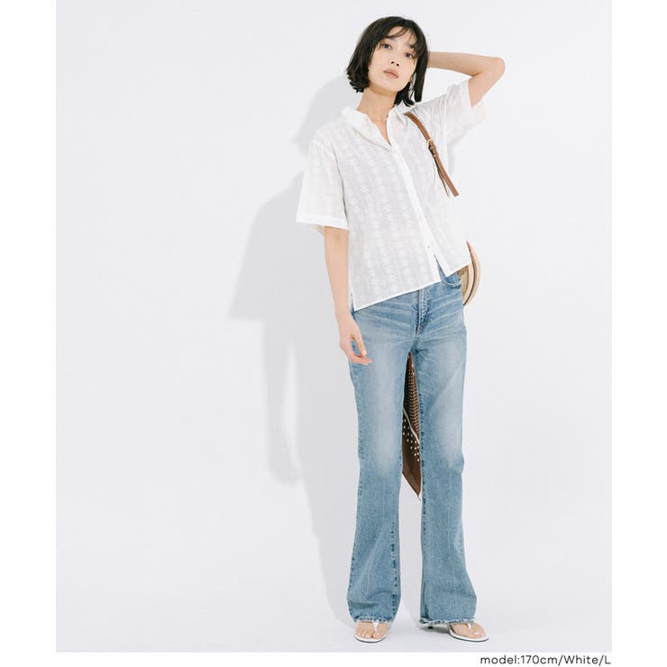 レース半袖シャツ | coca | 詳細画像6 