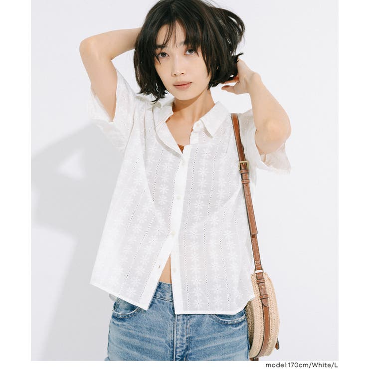 レース半袖シャツ | coca | 詳細画像7 