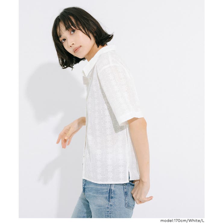 レース半袖シャツ | coca | 詳細画像9 