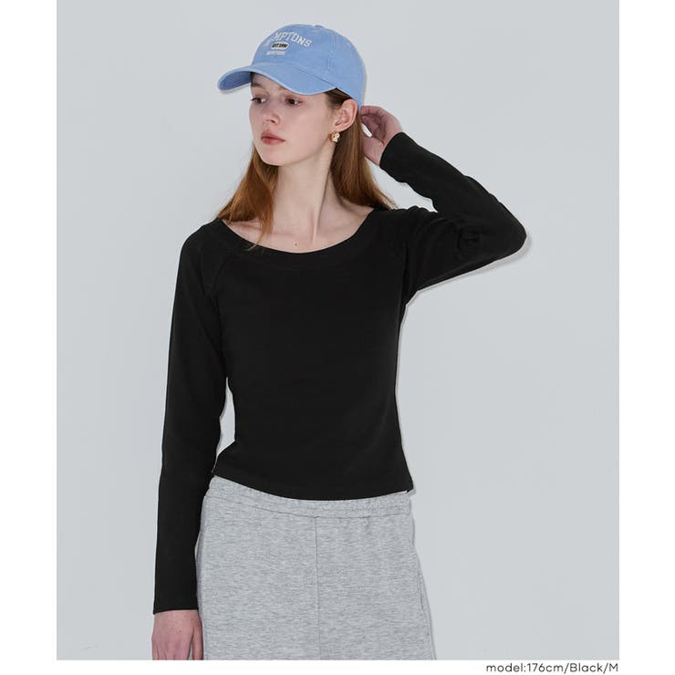 ラグランオフショルダーロングTシャツ | coca | 詳細画像15 