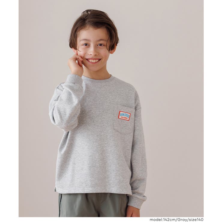 ［Gray］ | ネームポケットスウェットトップス | coca