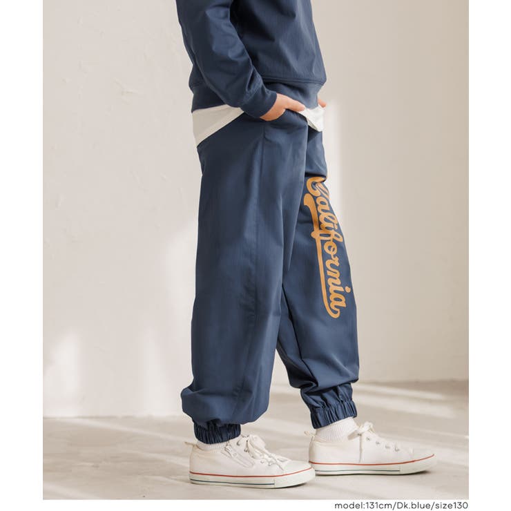 ［Dk.blue］ | 【DAILY WARM】裏微起毛プリントジョガーパンツ | coca