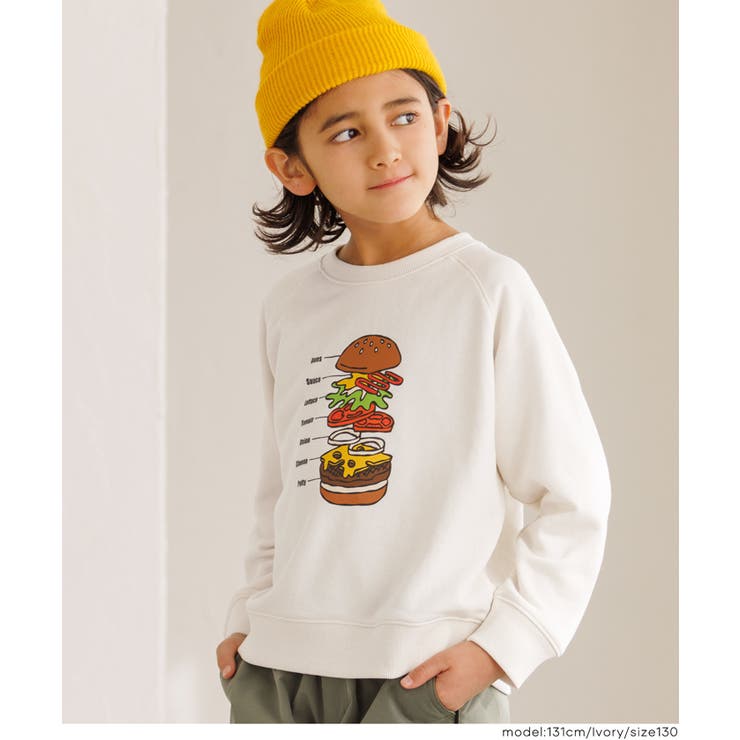 ［Ivory］ | イラストラグランスウェットトップス | coca