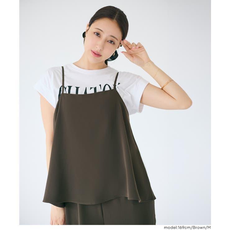 とろみツイルキャミドッキングオールインワン | coca | 詳細画像5 