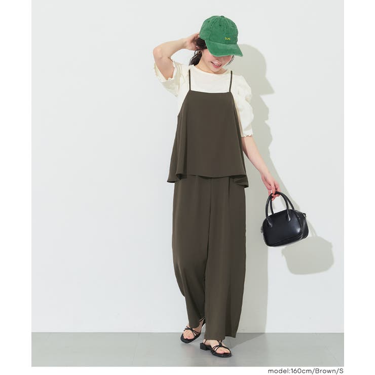 とろみツイルキャミドッキングオールインワン | coca | 詳細画像8 