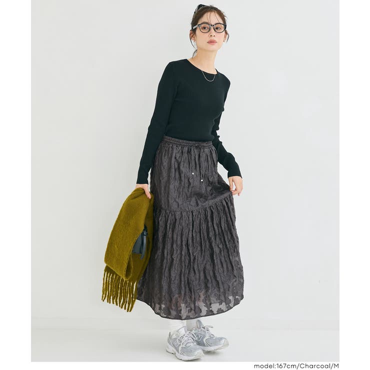 ジャカードフラワーギャザースカート レディース | coca | 詳細画像11 