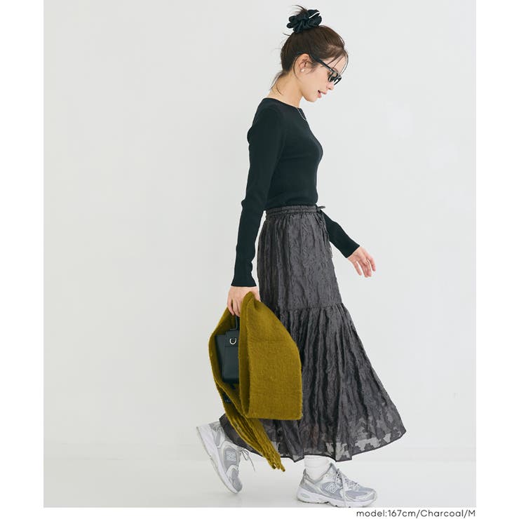 ジャカードフラワーギャザースカート レディース | coca | 詳細画像12 