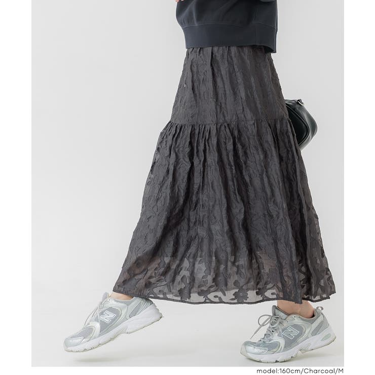 ジャカードフラワーギャザースカート レディース | coca | 詳細画像9 