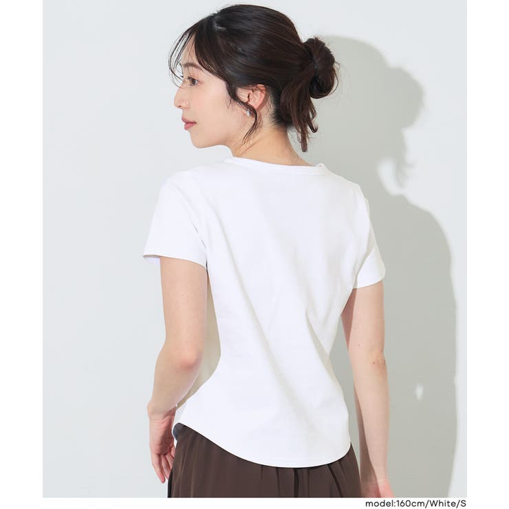 シルキースムースラウンド半袖Tシャツ レディース | coca | 詳細画像8 
