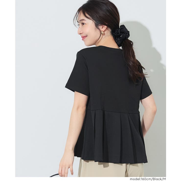 異素材切替で華やぐタックフレアTシャツ | coca | 詳細画像12 
