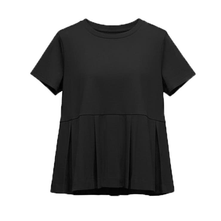 異素材切替で華やぐタックフレアTシャツ | coca | 詳細画像3 