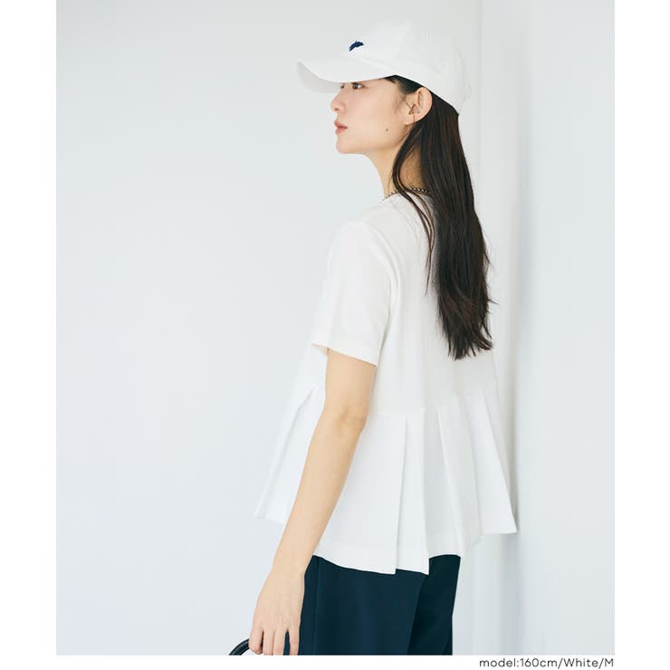 異素材切替で華やぐタックフレアTシャツ | coca | 詳細画像5 