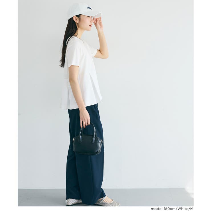異素材切替で華やぐタックフレアTシャツ | coca | 詳細画像9 