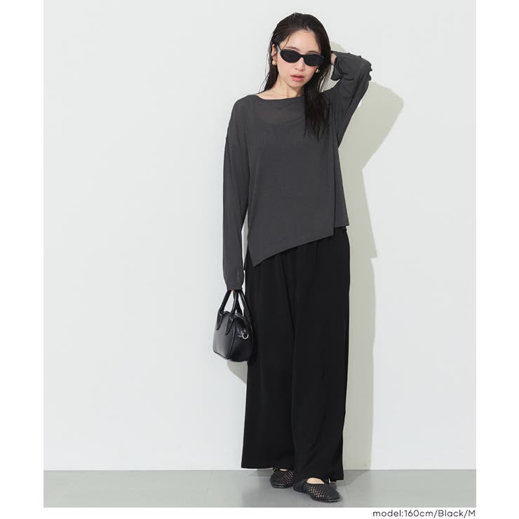 ハイウエストストレッチイージーワイドパンツ | coca | 詳細画像16 