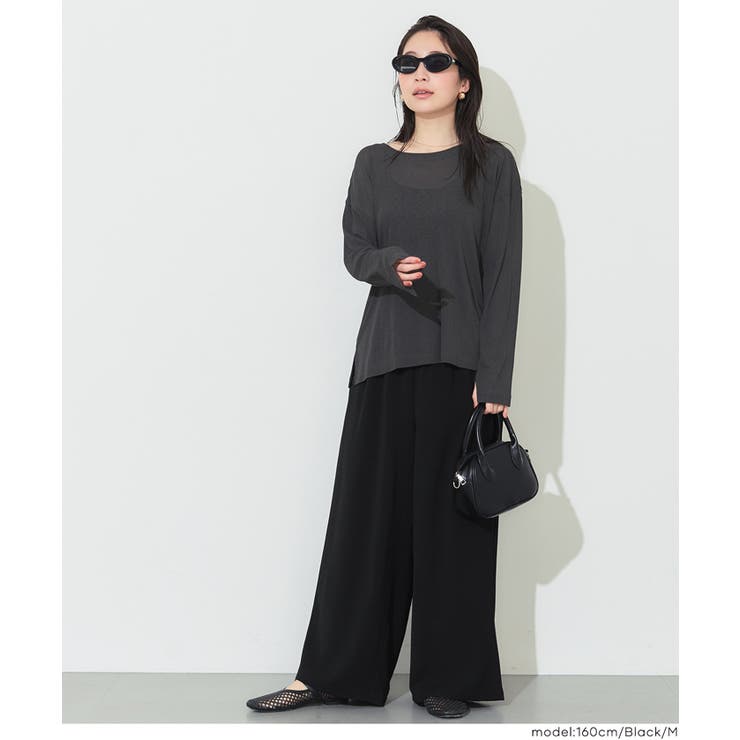 ハイウエストストレッチイージーワイドパンツ | coca | 詳細画像18 