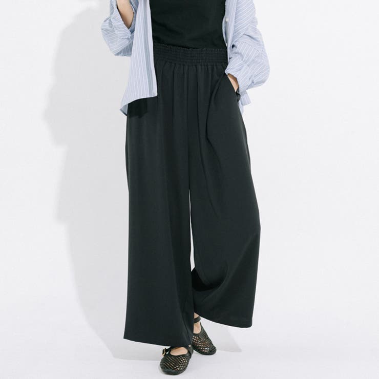 ハイウエストストレッチイージーワイドパンツ | coca | 詳細画像1 