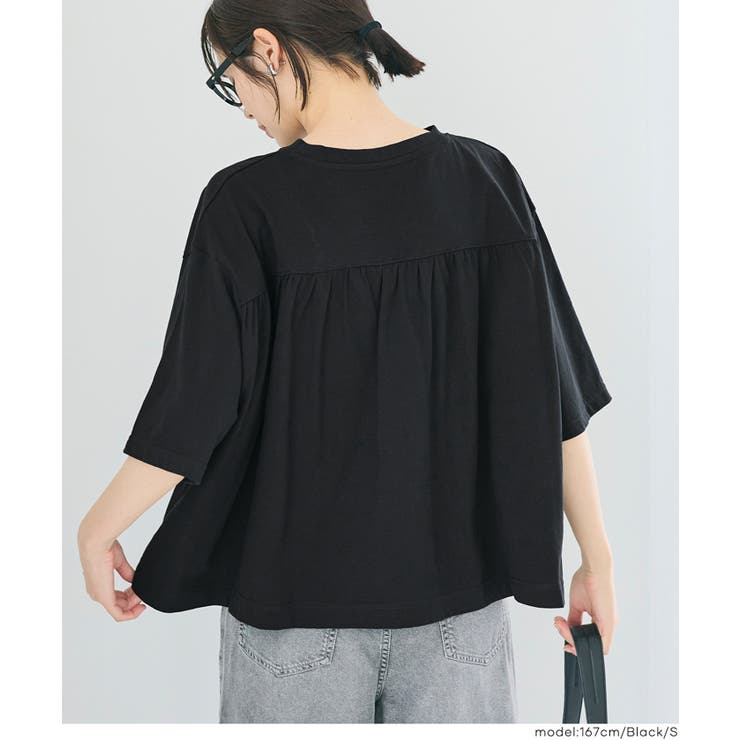 ５分袖バックギャザーTシャツ | coca | 詳細画像11 
