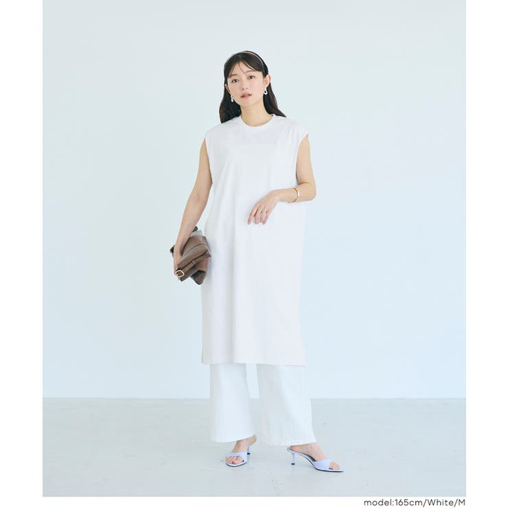 ［White］ | ノースリーブカットワンピース | coca