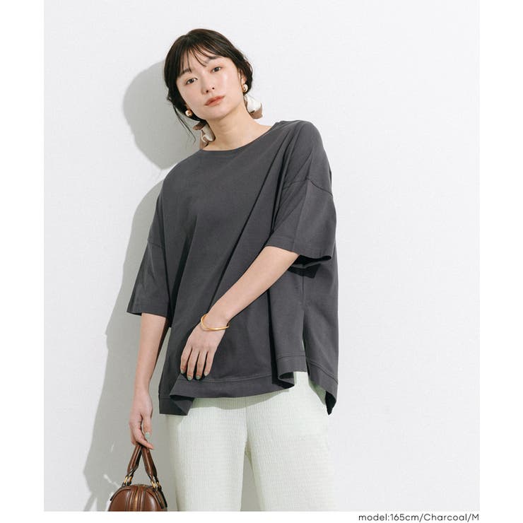 シンプルで飽きのこない、レギュラーウェイトラウンドT | coca | 詳細画像16 