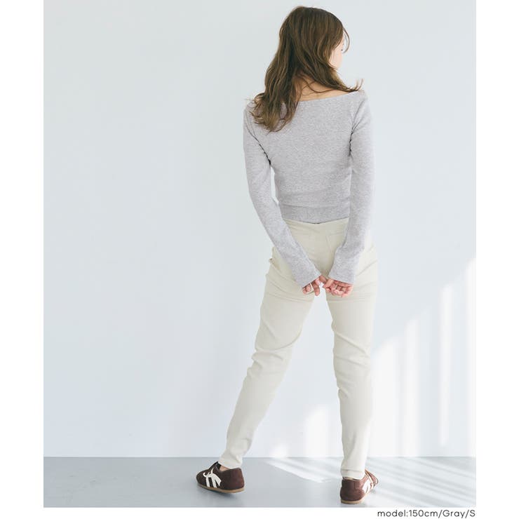 ボートネックリブTシャツ | coca | 詳細画像13 