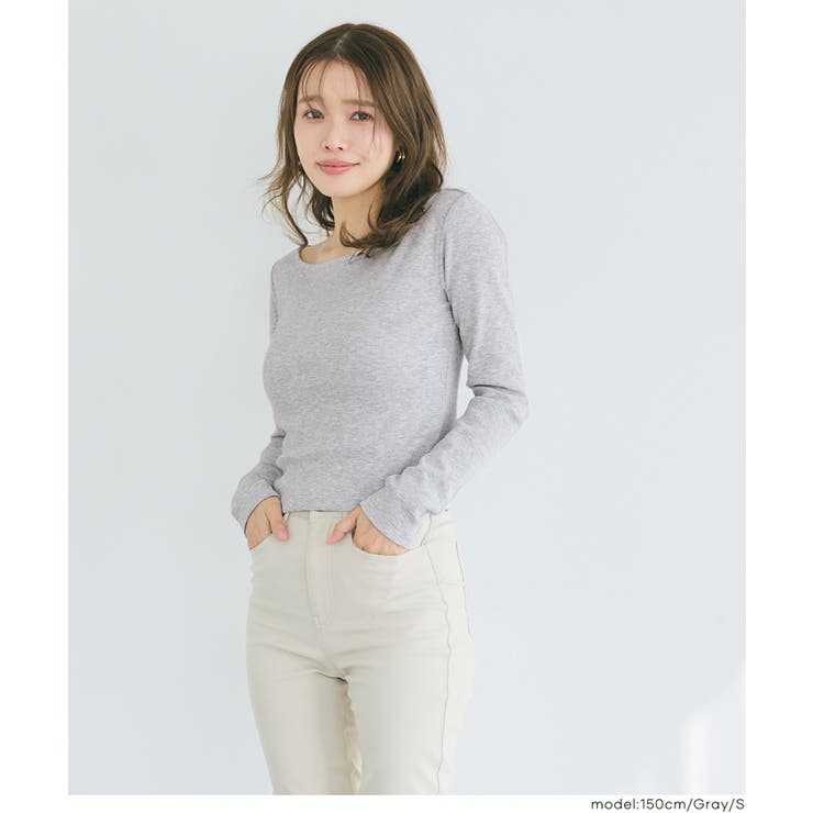 ボートネックリブTシャツ | coca | 詳細画像14 