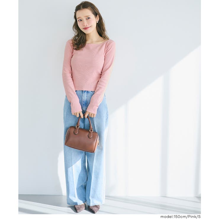 ボートネックリブTシャツ | coca | 詳細画像15 