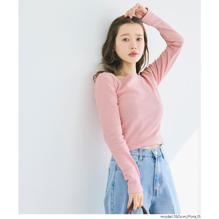 ボートネックリブTシャツ | coca | 詳細画像17 