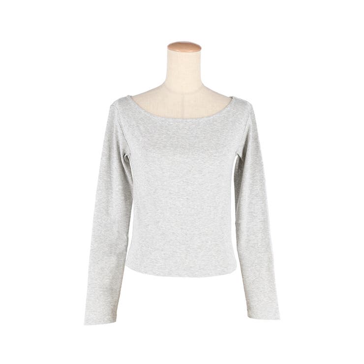 ボートネックリブTシャツ | coca | 詳細画像3 